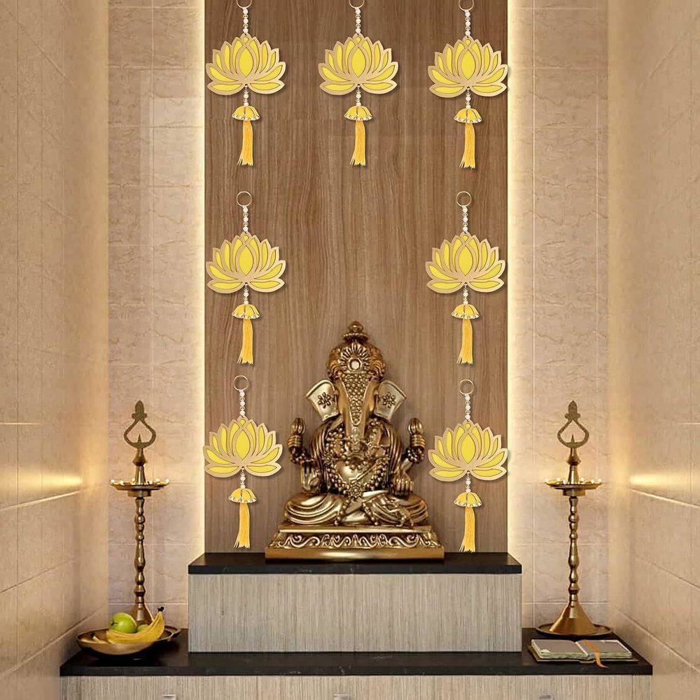 Floral Wall Lotus Hangings For Decoration| Temple Pooja Room Back Dropper|😚